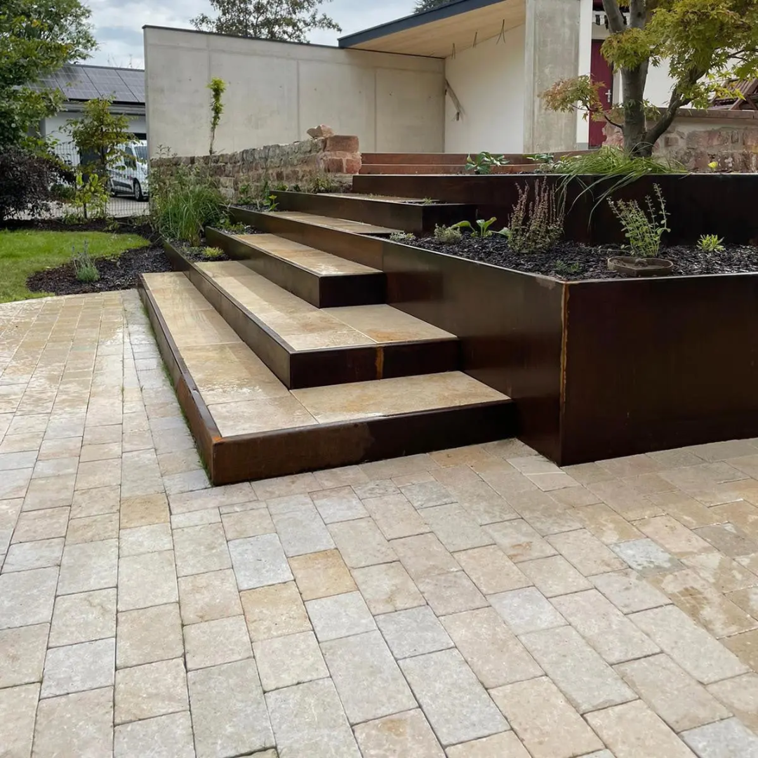 Dijon Limestone Acid Wash 200mm x 100mm Cobbles